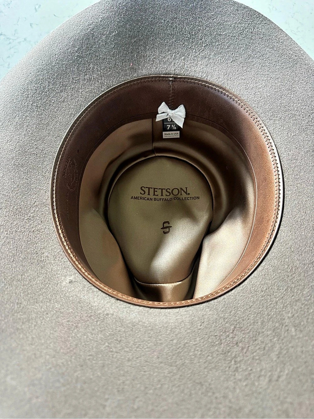Stetson Drifter 4X Buffalo Felt Cowboy Hat Felt Hat Brown Size 7 5/8 NEW - Picture 4 of 7